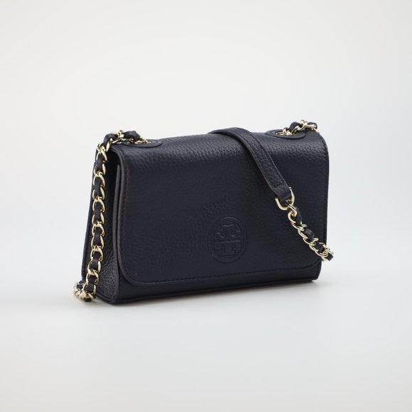 Tory Burch Bombe Shrunken Shoulder Bag in Blue - Picture 4 of 4